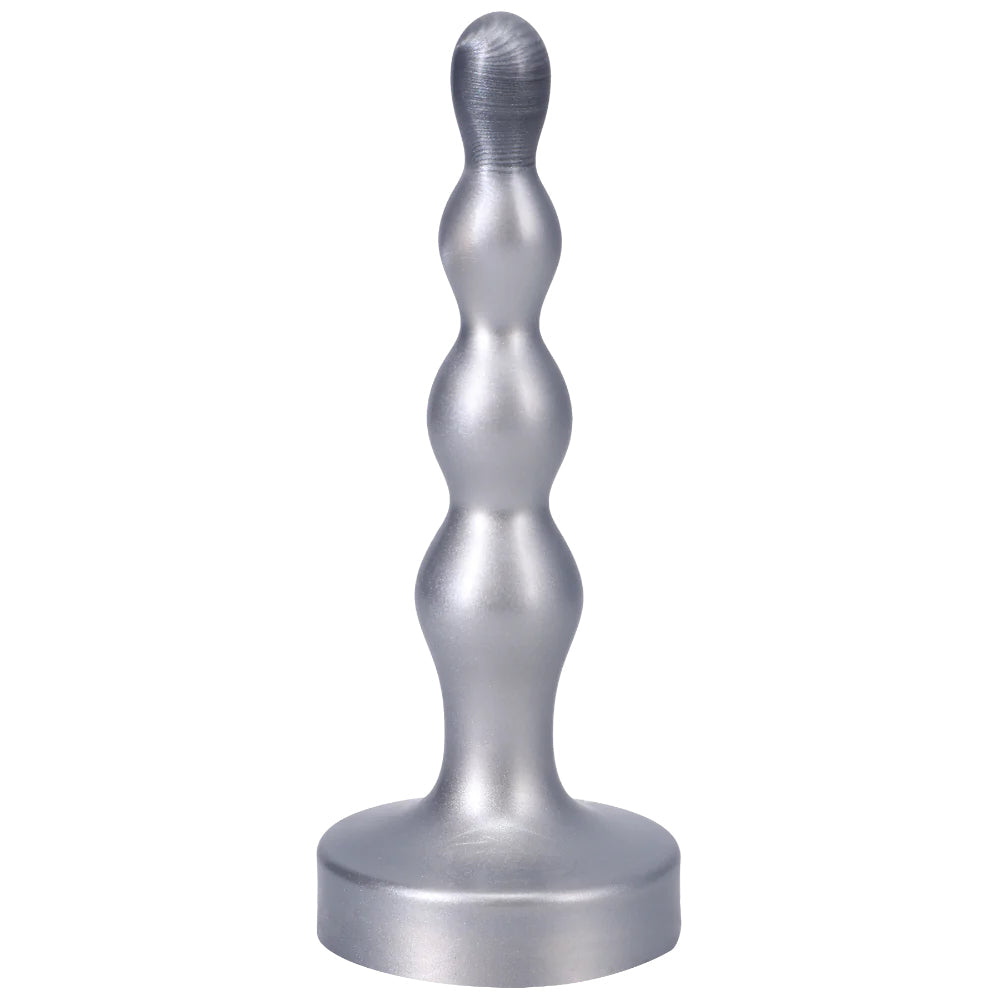 Tantus Ripple Small silicone dildo silver