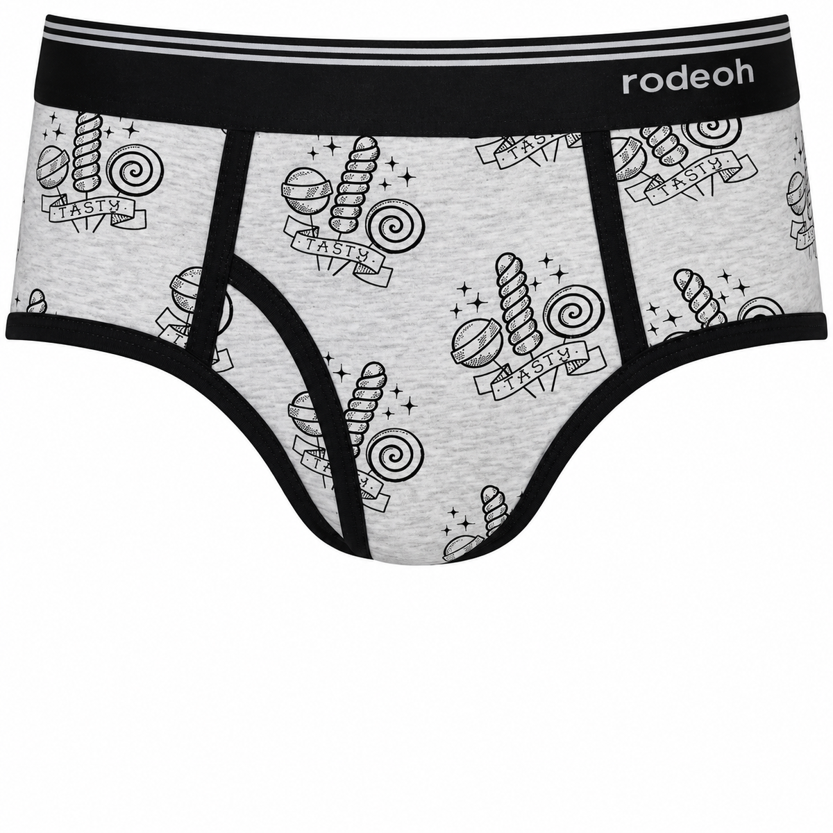 RodeoH Shift Brief in Tasty Gray, front view