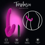 Temptasia Estella Silicone Strapless Strap-On Dildo with Bullet Vibrator