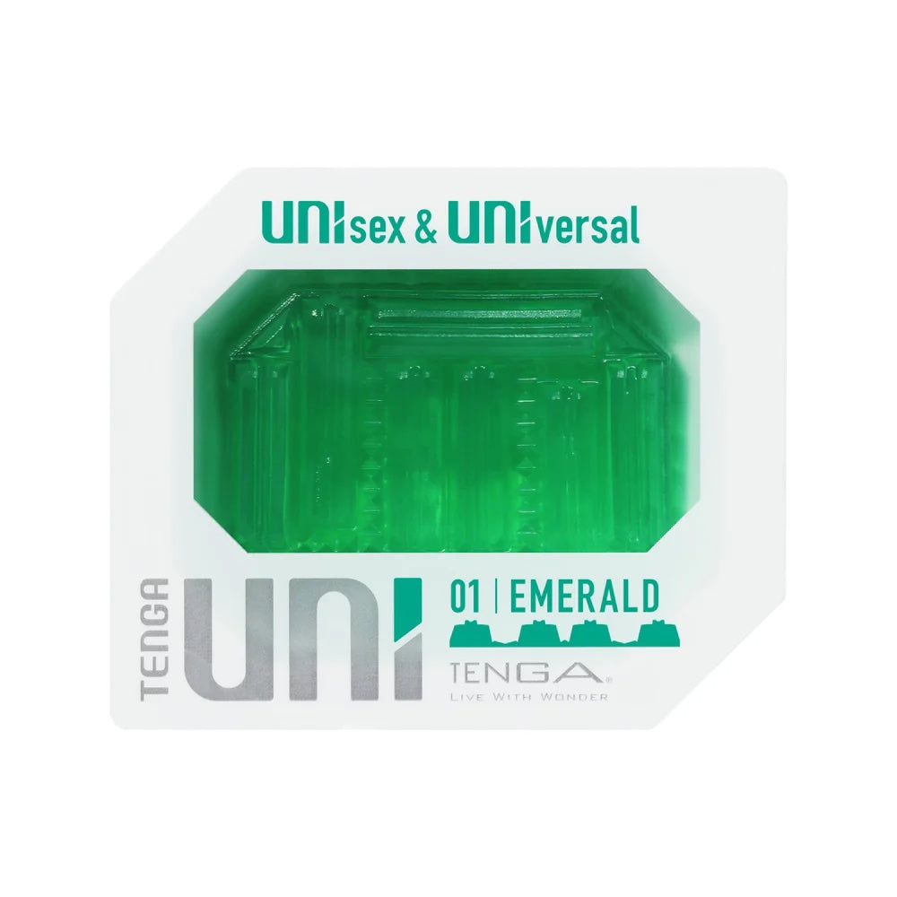 Tenga Uni - Textured Grinder & Stroker Sleeve - Emerald