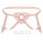 Together Toys Nudefit Adjustable Vanilla Strap on harness, form the front, with included 3 orings