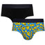 Top Loading Brief Packing Underwear 2 Pack - Smileys & Black - Multipack