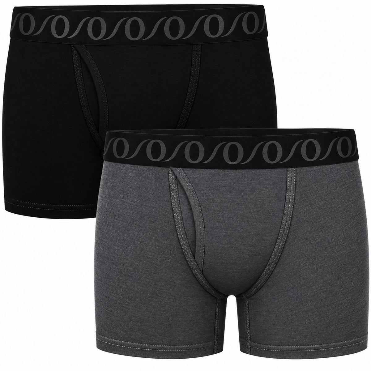 RodeoH Classic Top Loading Packing Boxer Helix 2 pack in Black and Gray