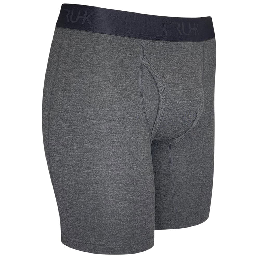 TRUHK Classic Boxer side opening packing underwear in gray, detail view