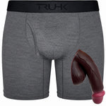 TRUHK Gray Classic Boxer with Vector silicone packer in Chocolate