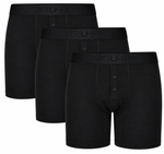 TRUHK Button Fly Boxer packing underwear 3 pack, three pairs in black