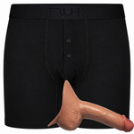 TRUHK Black Button Fly Boxer with SoReal Moby STP in Caramel