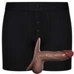 TRUHK Black Button Fly Boxer with SoReal Ultimate STP in Mocha