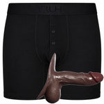 TRUHK Black Button Fly Boxer with SoReal Ultimate STP in Chocolate