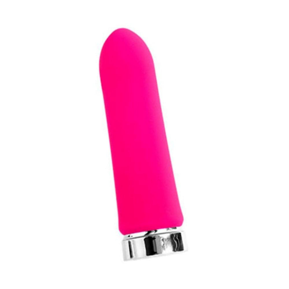 Bam Vedo Silicone rechargeable bullet in hot pink from the side