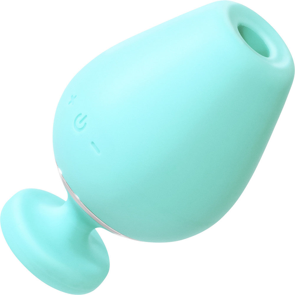 Vino Silicone Rechargeable Sonic Clitoral Vibrator - Tease Me Turquoise