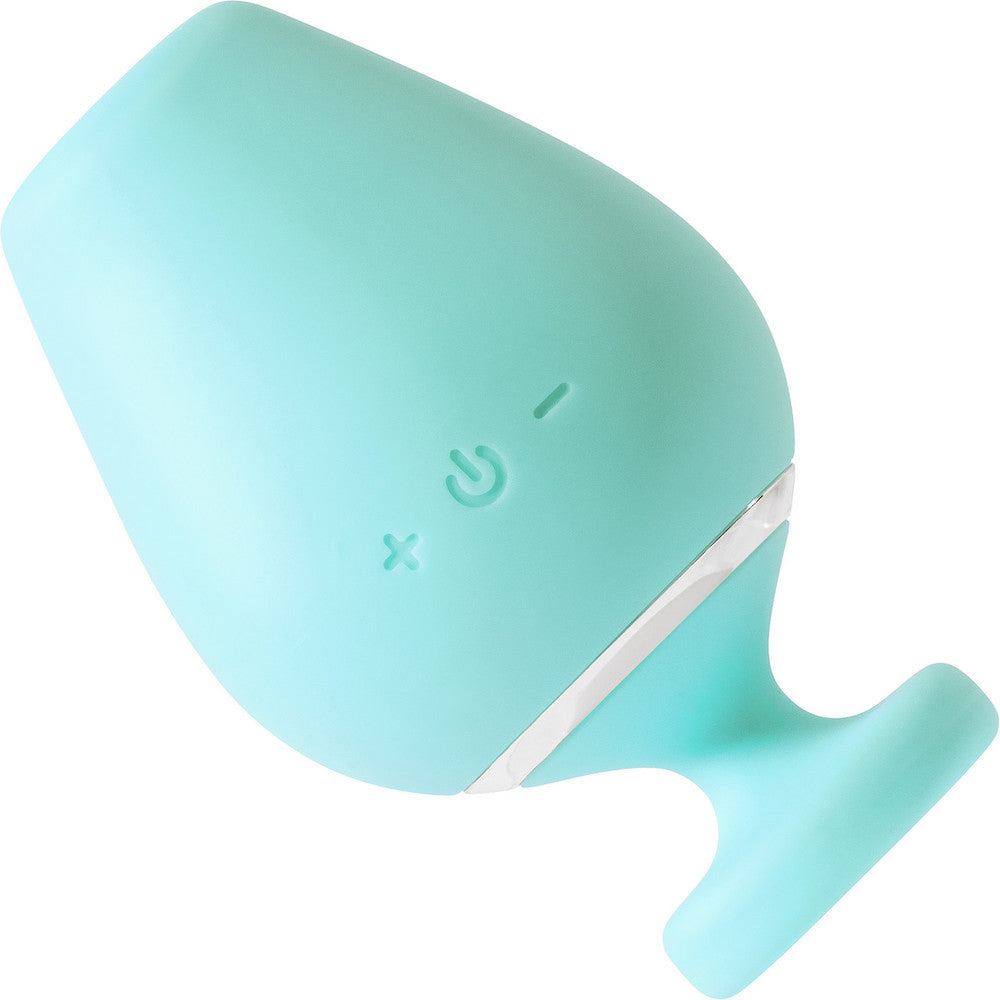 Vino Silicone Rechargeable Sonic Clitoral Vibrator - Tease Me Turquoise