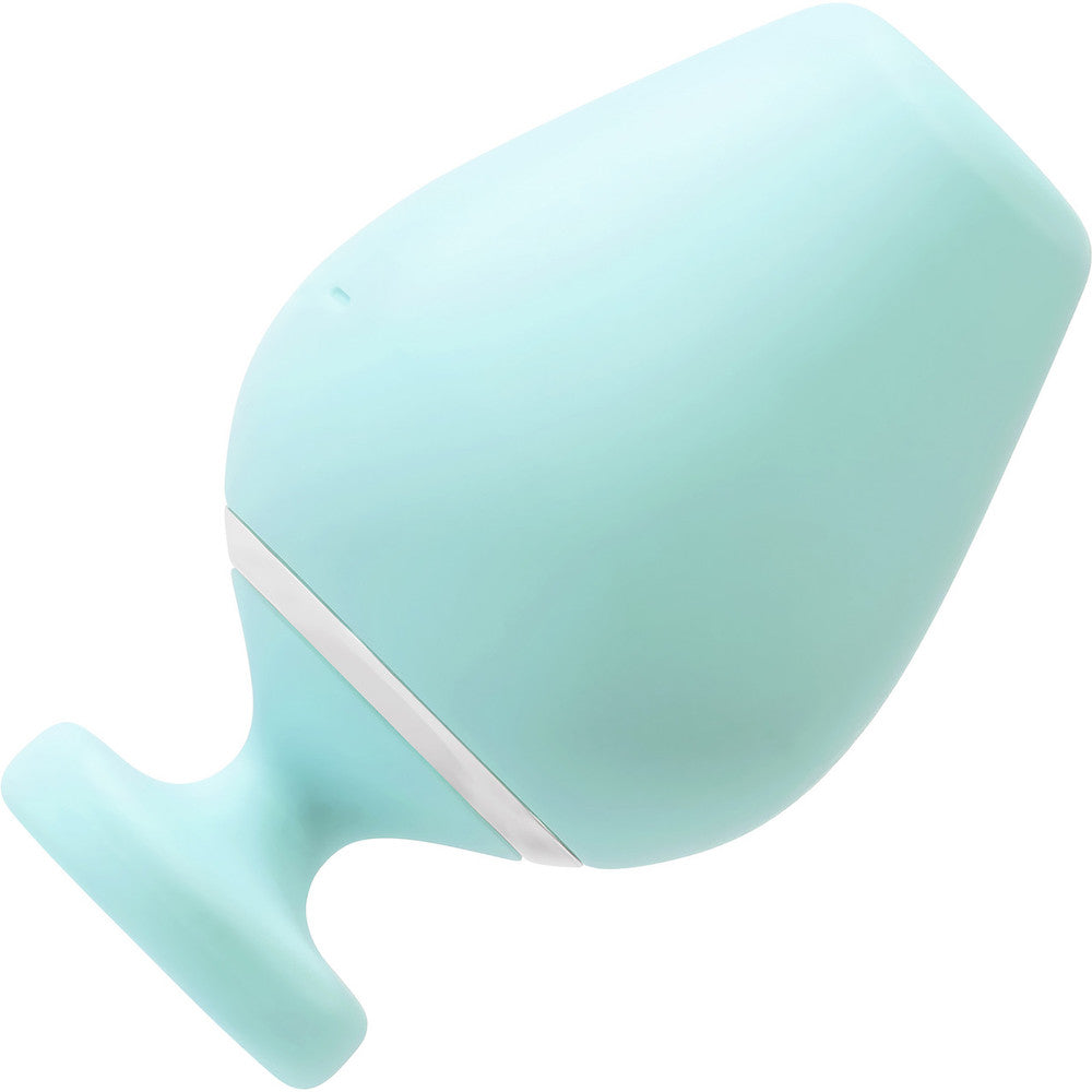 Vino Silicone Rechargeable Sonic Clitoral Vibrator - Tease Me Turquoise