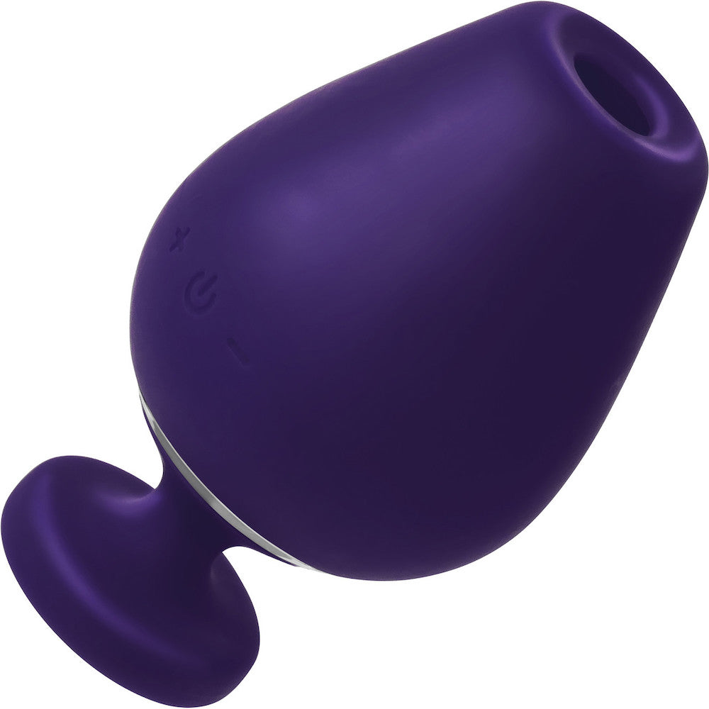 Vino Silicone Rechargeable Sonic Clitoral Vibrator - Deep Purple