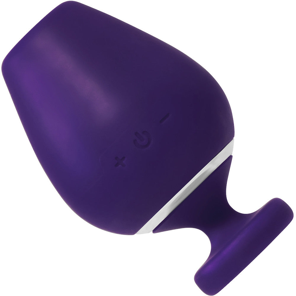 Vino Silicone Rechargeable Sonic Clitoral Vibrator - Deep Purple