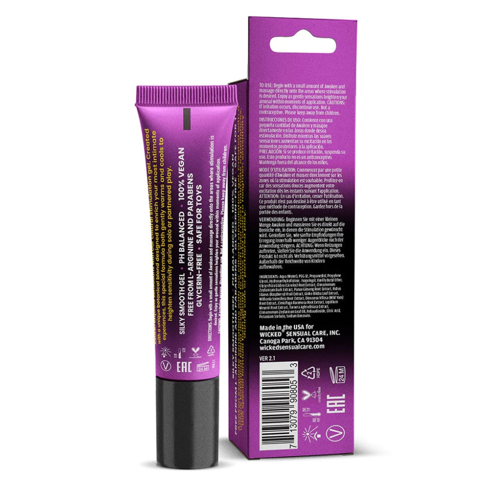 wicked awaken gel in and out of packaging from back