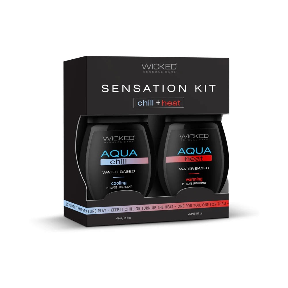 Sensation Kit - Heat + Chill - Warming & Cooling Water Based Lubricant Duo Set