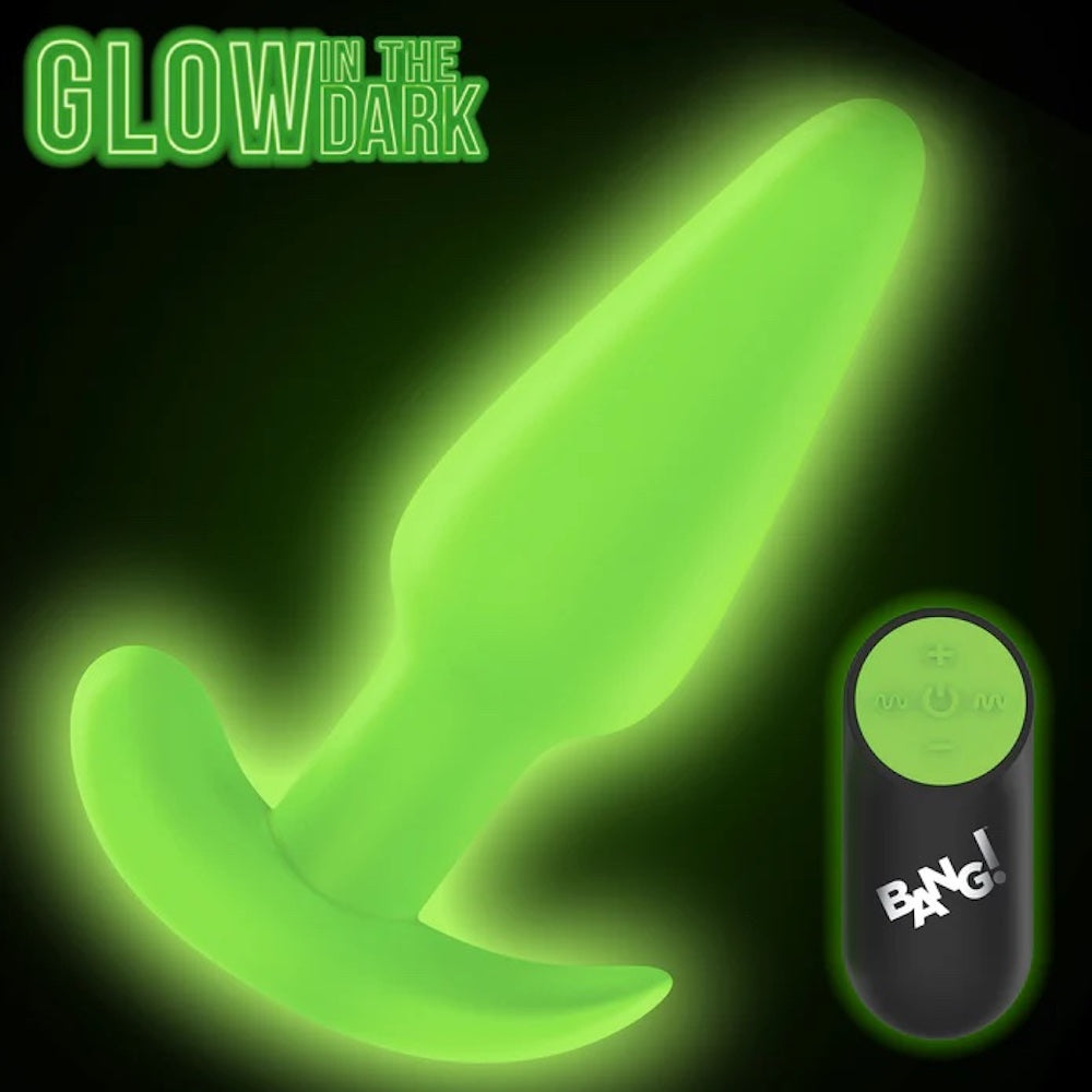 XR Bang! Remote Control Silicone Glow in the dark Butt Plug