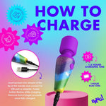 Bang! Rainbow Mini Wand Rechargeable Silicone Vibrator - Rainbow Multicolor