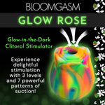 XR Brands BloomGasm Rainbow silicone Rose Clitoral Glow in the Dark Stimulator