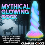 XR Creature Cocks Moon Rider Unicorn Horn Glow in the dark Silicone Dildo