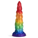 XR Creature Cocks Magic Rider rainbow tapered unicorn horn silicone fantasy dildo back