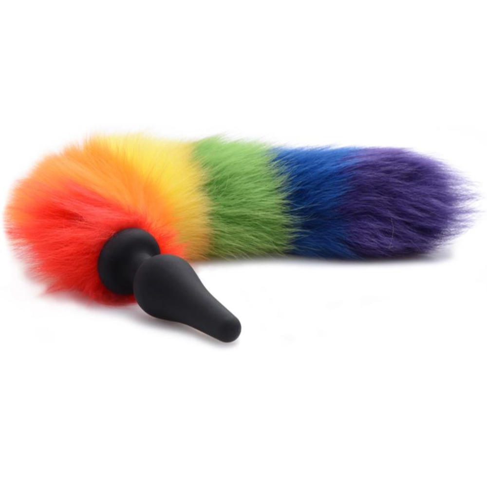 Tailz Rainbow Fox tail Silicone Butt Plug