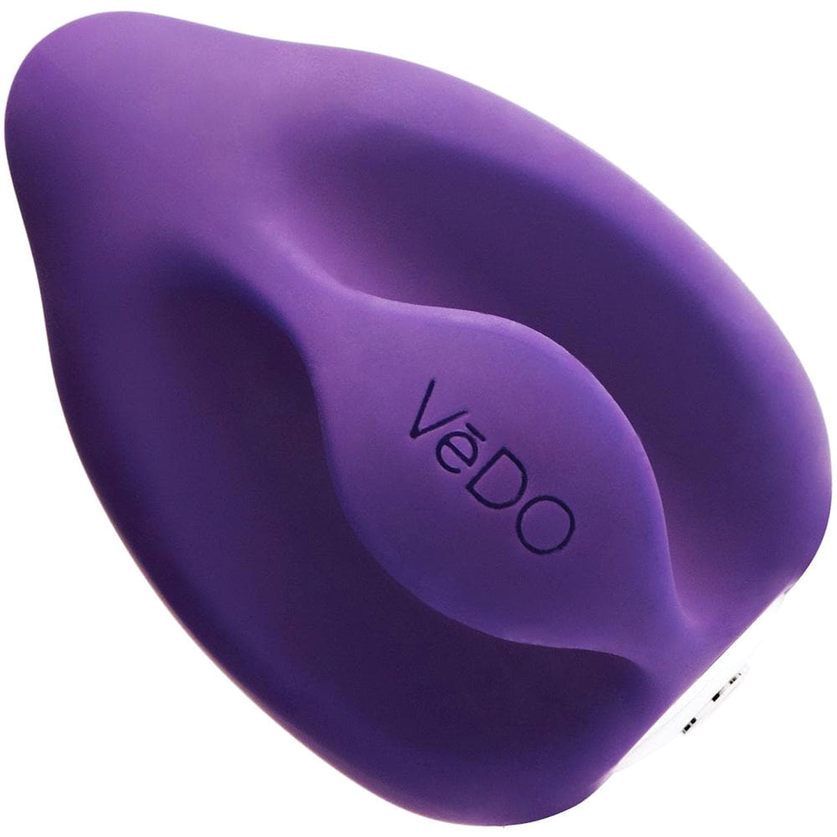 vedo silicone rechargeable finger vibrator in purple from the back