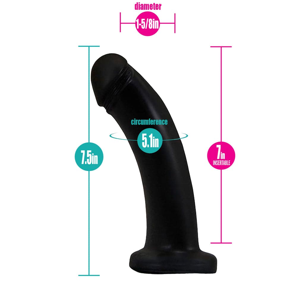 Classic Black Boxer+ Harness and 7" Black Pearl Dildo - PACKAGE DEAL