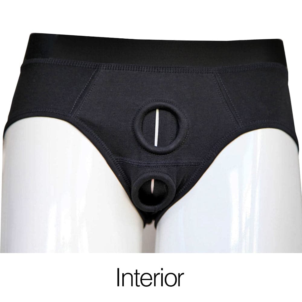Duo Panty Harness - Hearts & Roses Purple