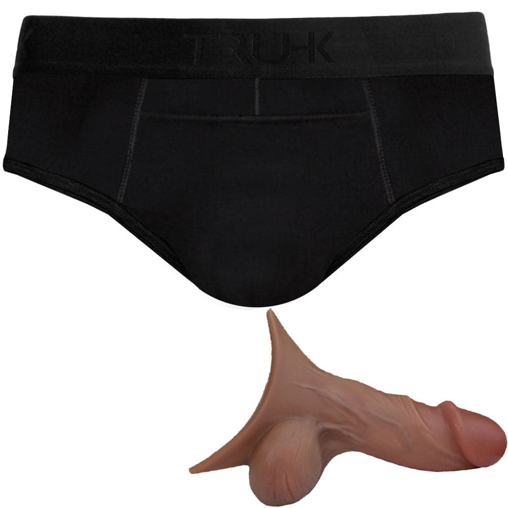 BLACK TRUHK - Pouch Front Brief Underwear with 4.5" Dark Caramel STP - PACKAGE DEAL