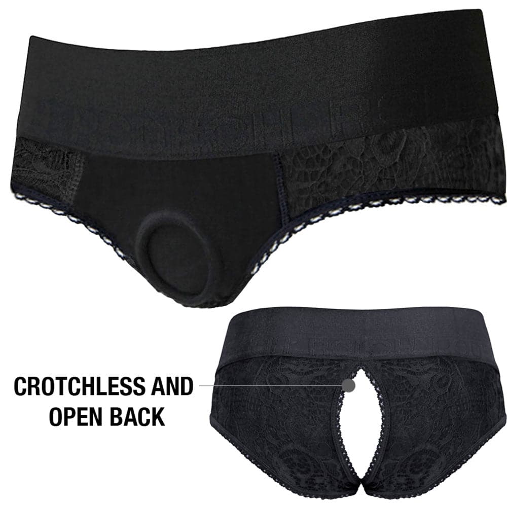 2.0 Crotchless Panty Harness - Black - RodeoH