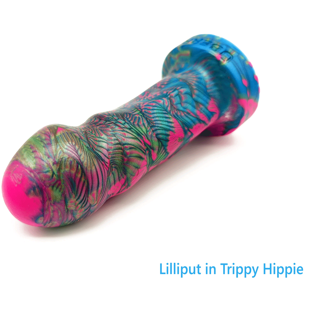 4.5" Lilliput - Silicone Dildo - Trippy Hippie - RodeoH