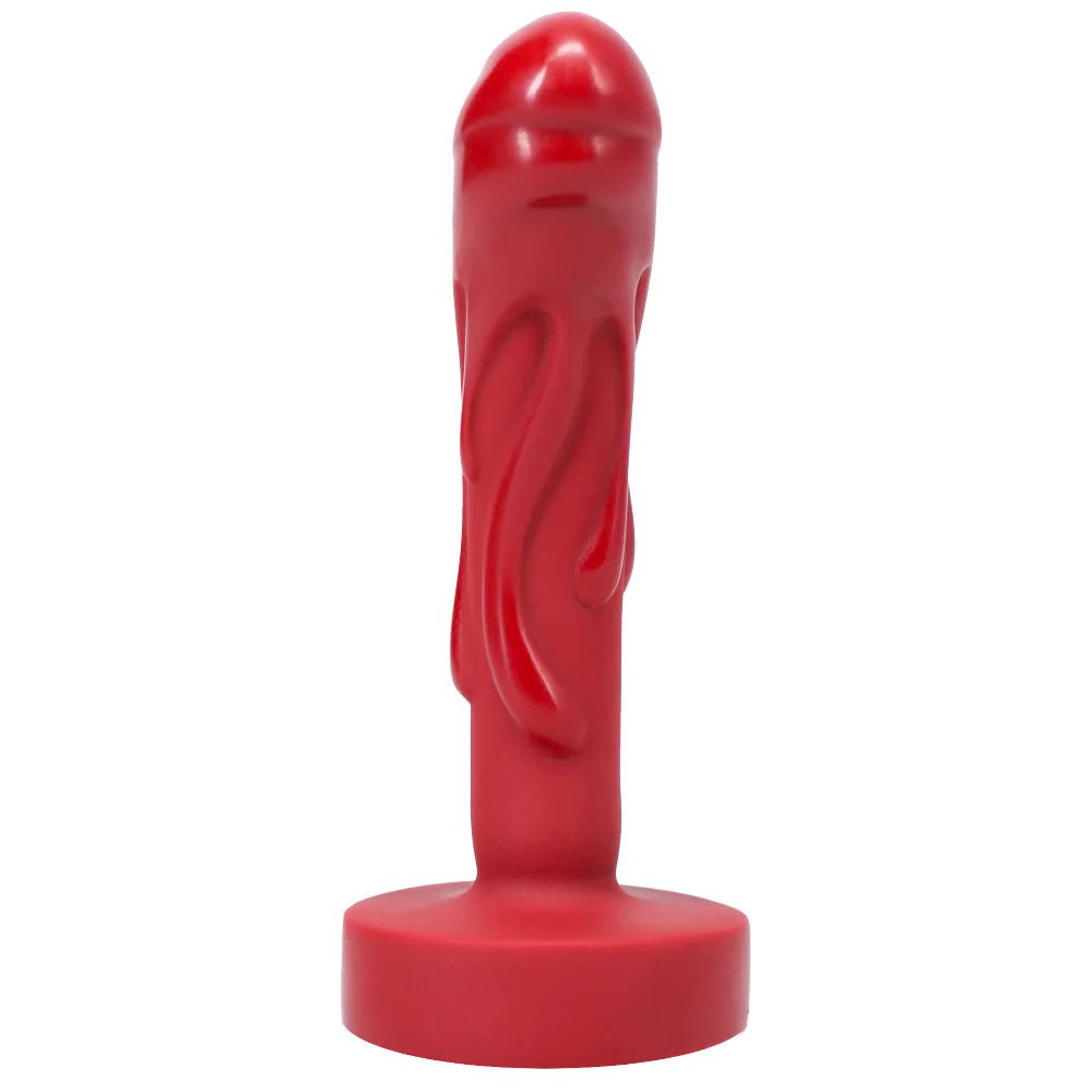 4.5" Mini Magma Silicone Dildo - Crimson Red - RodeoH