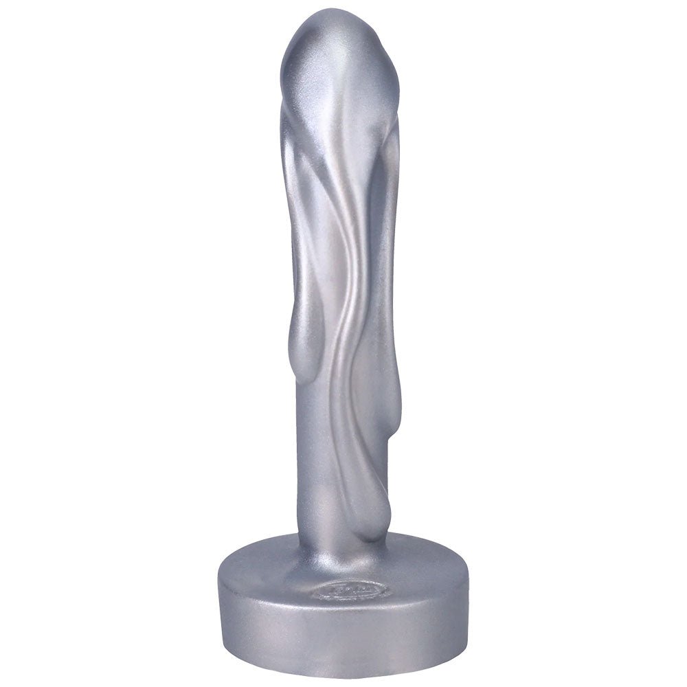 4.5" Mini Magma Silicone Dildo - Silver - RodeoH