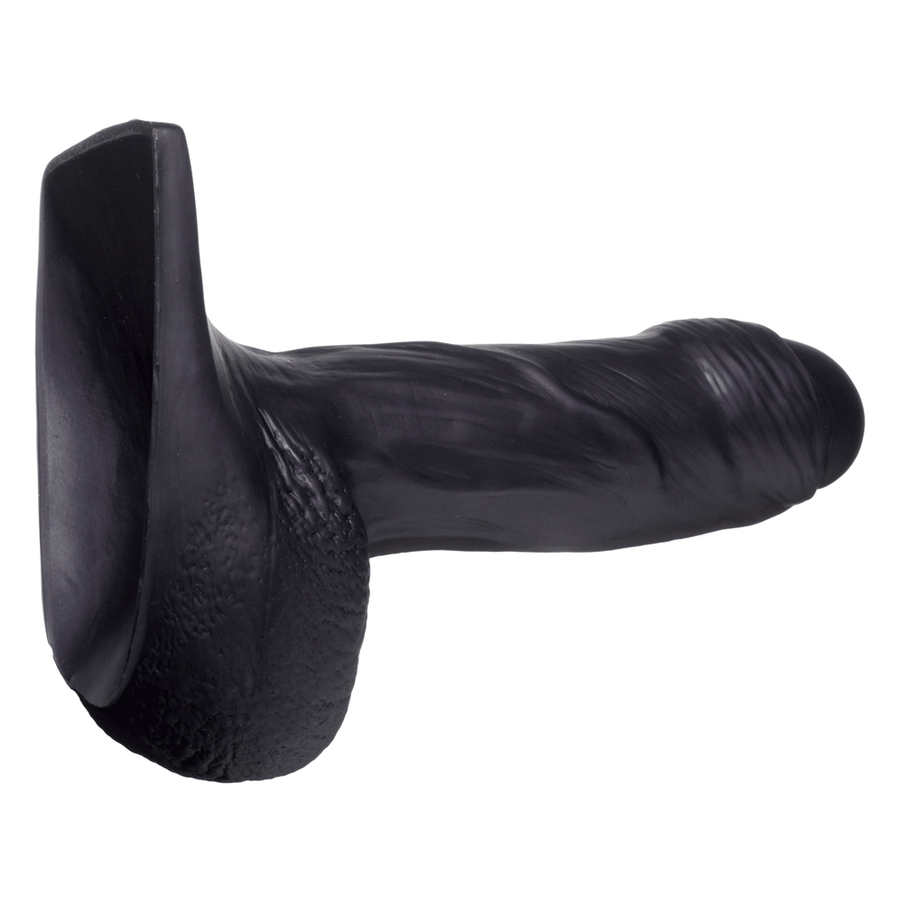 5" Fornix Uncut Dual Density Silicone Dildo - Black - RodeoH