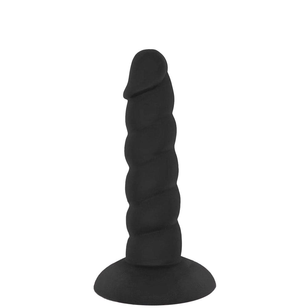 5" Loli Suction Cup Silicone Dildo - Black - RodeoH