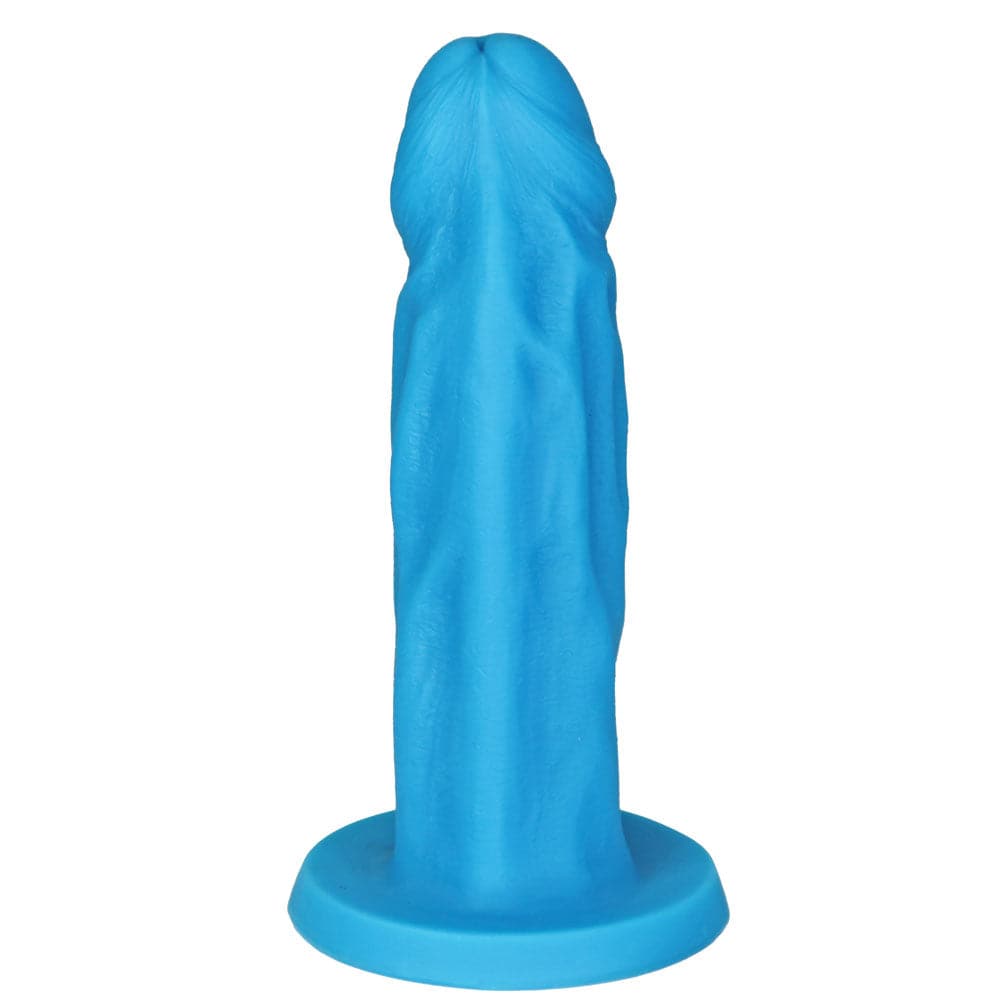 5" Super Soft Silicone Suction Cup Dildo - Turquoise - RodeoH