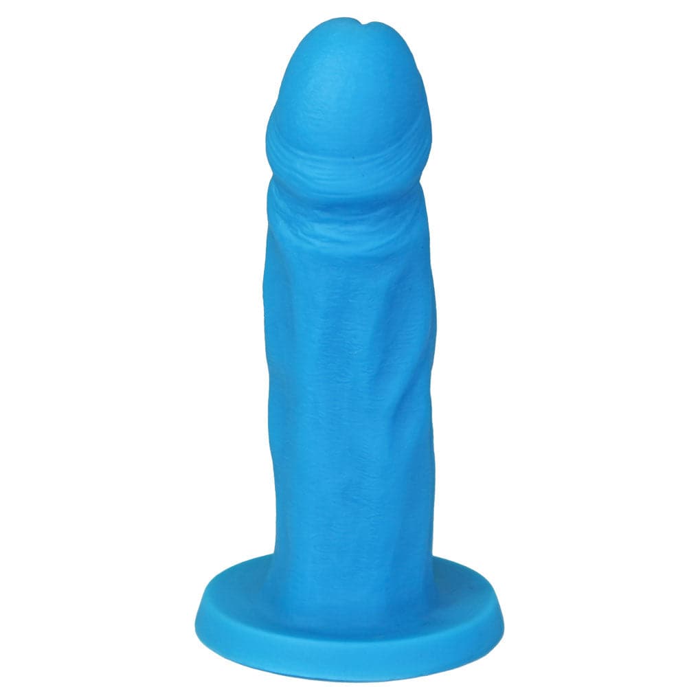 5" Super Soft Silicone Suction Cup Dildo - Turquoise - RodeoH
