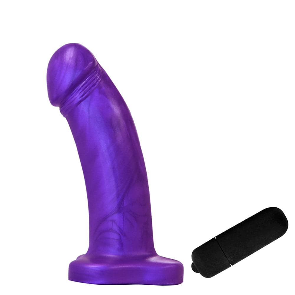 5.25" Series Silicone Dildo With Vibe - Pearlescent - RodeoH