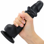 5.25" Strap-On-Me Sliding Skin Dual Density Dildo - Black - Medium - RodeoH