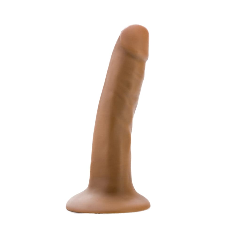 5.5" Blush Dr. Skin Silicone Dr. Lucas Dildo - Mocha - RodeoH