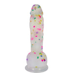 5.5" Confetti Suction Cup Silicone Dildo - Multi - RodeoH