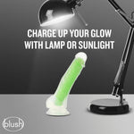 5.5" Neo Elite Glow in the Dark Silicone Dual Density Dildo - Green - RodeoH