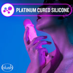 5.5" Neo Elite Glow in the Dark Silicone Dual Density Dildo - Pink - RodeoH