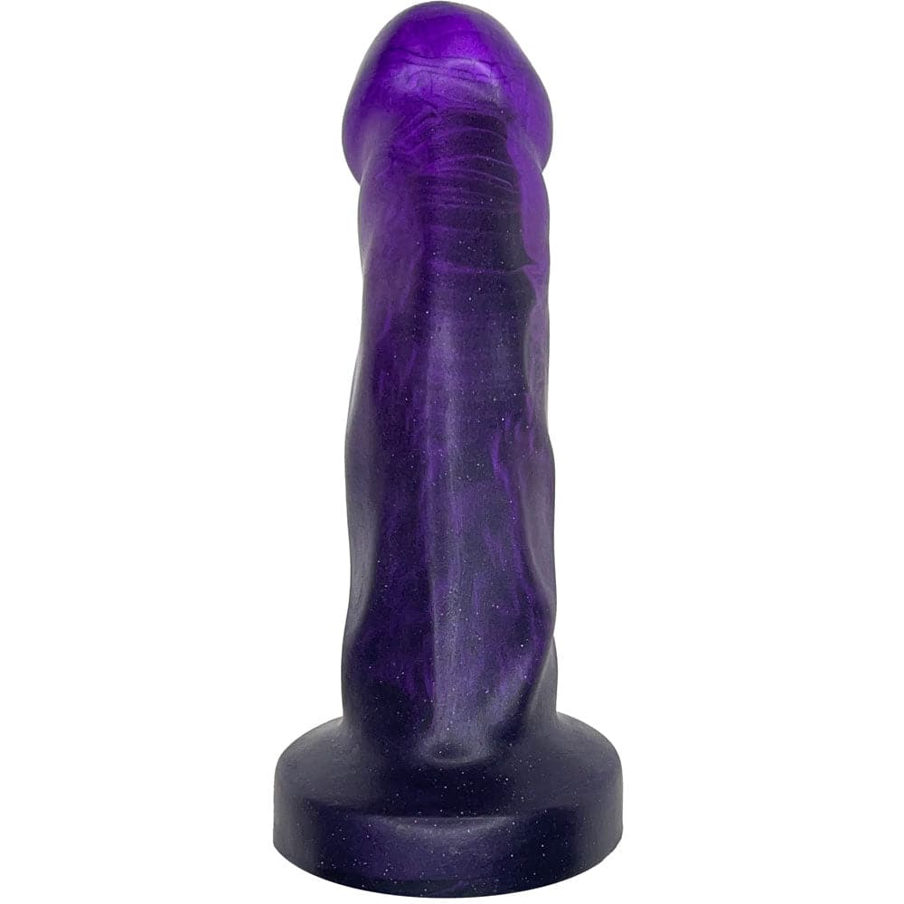 5.5" Splendid Medium - Silicone Dildo - Nola Purple to Luster Black - RodeoH