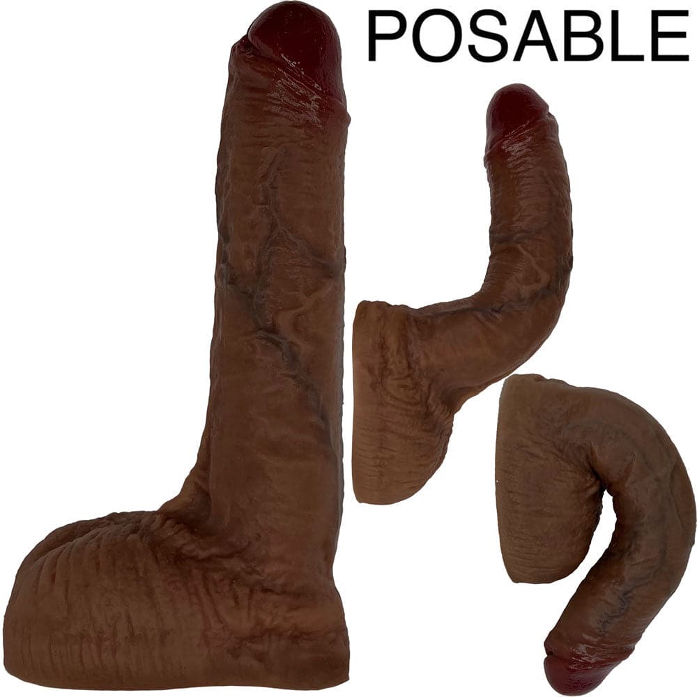 6" Bender Realistic Posable Dual Density Dildo - Chocolate - RodeoH