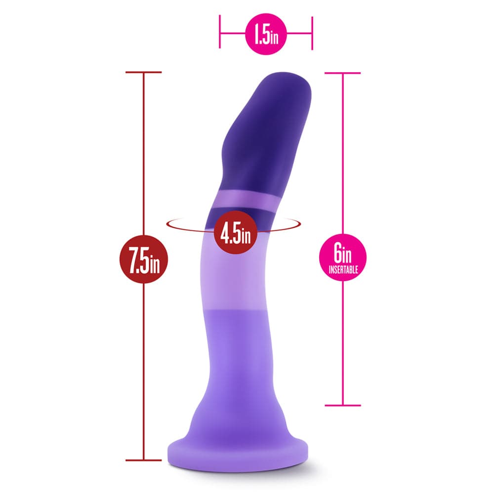 6" D2 Purple Rain Silicone Dildo - RodeoH