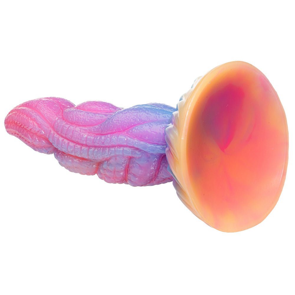 6" Fantasy Hydra Glow in The Dark Silicone Dildo - Sunset - RodeoH