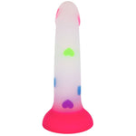 6" Heart's Delight Suction Cup Silicone Dildo - Multi - RodeoH